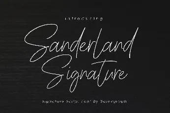 Sanderland Signature font