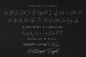 Sanderland Signature font