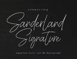 Sanderland Signature font