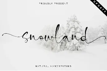 Snowland Natural Handwritten Script font