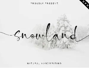 Snowland Natural Handwritten Script font