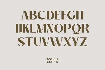 Acolate font