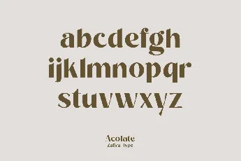 Acolate font