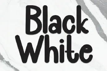 Black White Display font