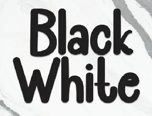 Black White Display font