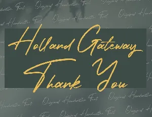 Holland Gateway Handwritten font