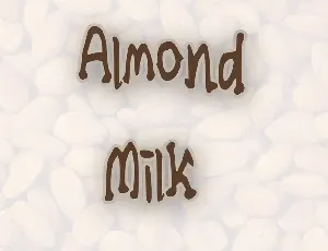 Almond Milk font