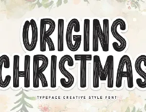 Origins Christmas Display font
