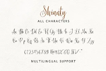 Shianty font