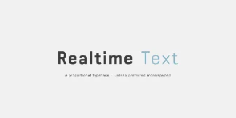 Realtime Text Family font