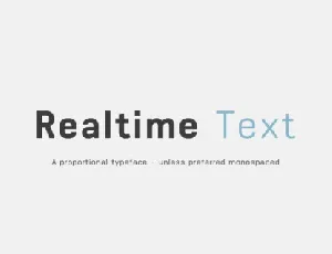 Realtime Text Family font