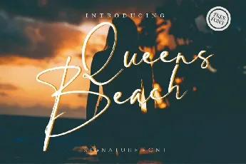 Queens Beach Signature font