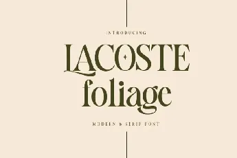 Lacoste Foliage font