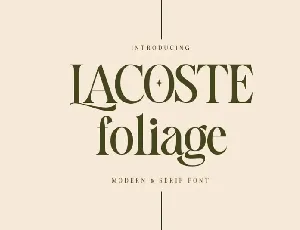 Lacoste Foliage font