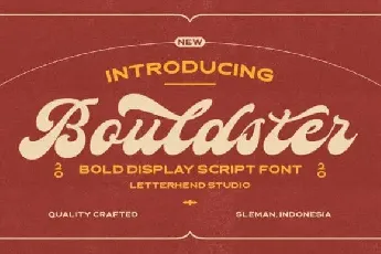 Bouldster Bold Script font