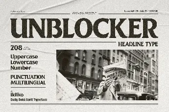 Unblocker font