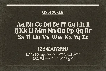 Unblocker font