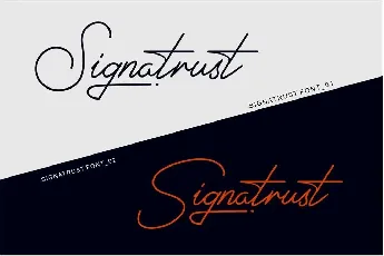 Signatrust Elegant Free font