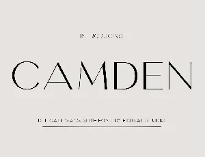 Camden font