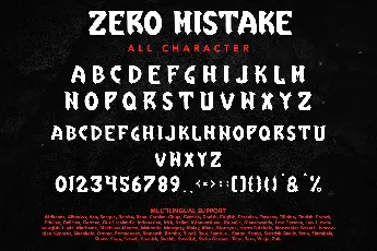 Zero Mistake font