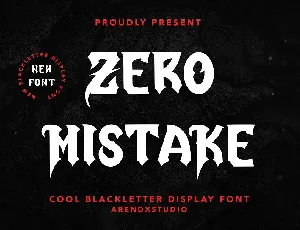 Zero Mistake font