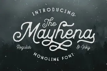 Mayhena Monoline Script font