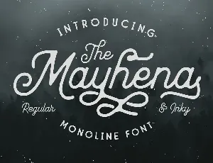 Mayhena Monoline Script font