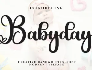 Babyday Calligraphy font