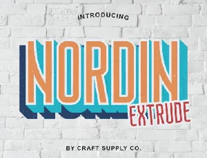 Nordin Extrude font