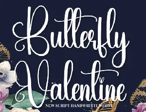 Butterfly Valentine Script font