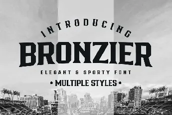 Bronzier Sporty Serif Family font