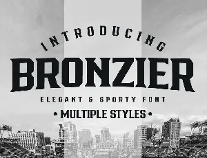 Bronzier Sporty Serif Family font