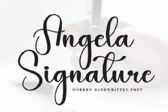 Angela Signature Script font