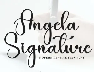 Angela Signature Script font