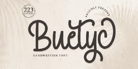 Buetyc - Personal Use font