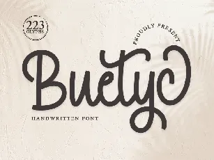 Buetyc - Personal Use font