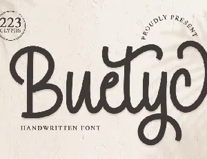 Buetyc - Personal Use font