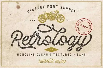 Retrology Script Free font