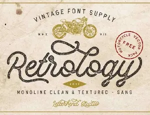 Retrology Script Free font