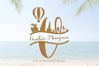 Vacation Monogram font