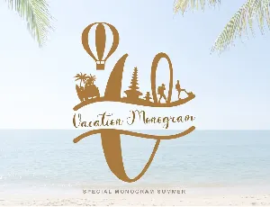 Vacation Monogram font