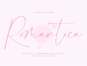 Romantica Lovely Handwritten Script font