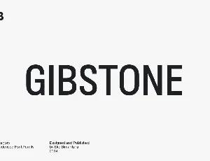 Gibstone Trial font