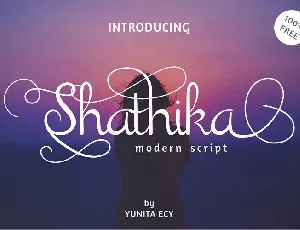 Shathika Script font