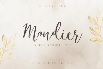 Mondier Script font