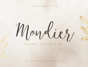 Mondier Script font