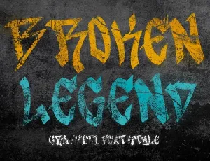 Broken Legend font