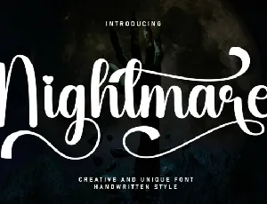 Nightmare Script font