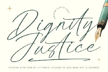 Dignity Justice font