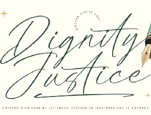 Dignity Justice font